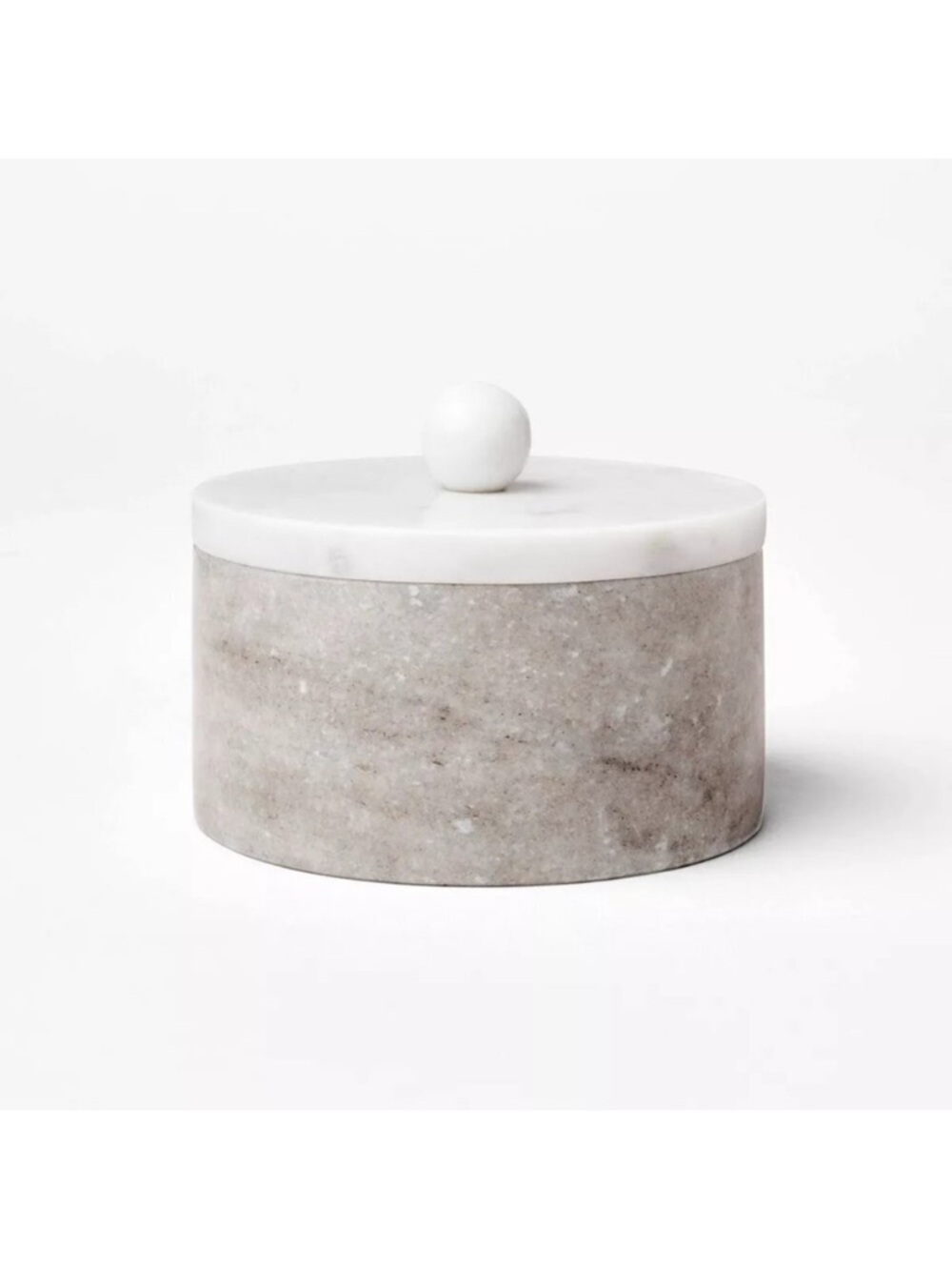 Round Marble Decorative Box with Knob Lid - Threshold Studio McGee Target NEW